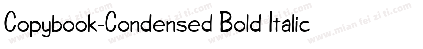 Copybook-Condensed Bold Italic字体转换